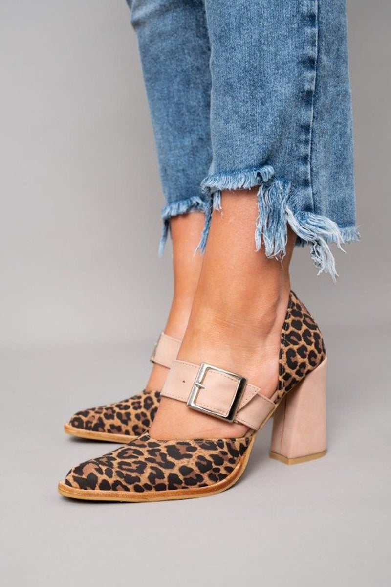 Selveta | Leopard Print Suede Heels