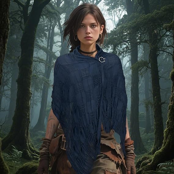 RuneWrap - Medieval Hooded Shawl Scarf Cowl