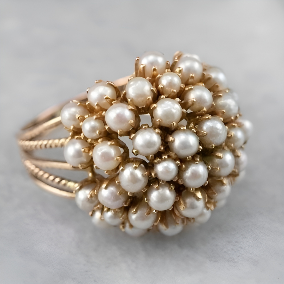 Sanja - Elegant Ring With Set Pearl