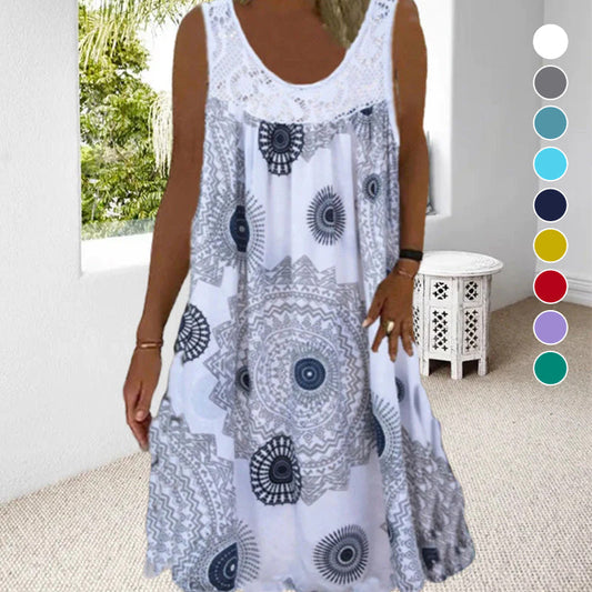Paduch - Casual Summer Sleeveless Dress With Print