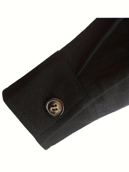 Shayne - Lightweight Cotton Linen Long Sleeve Shirt