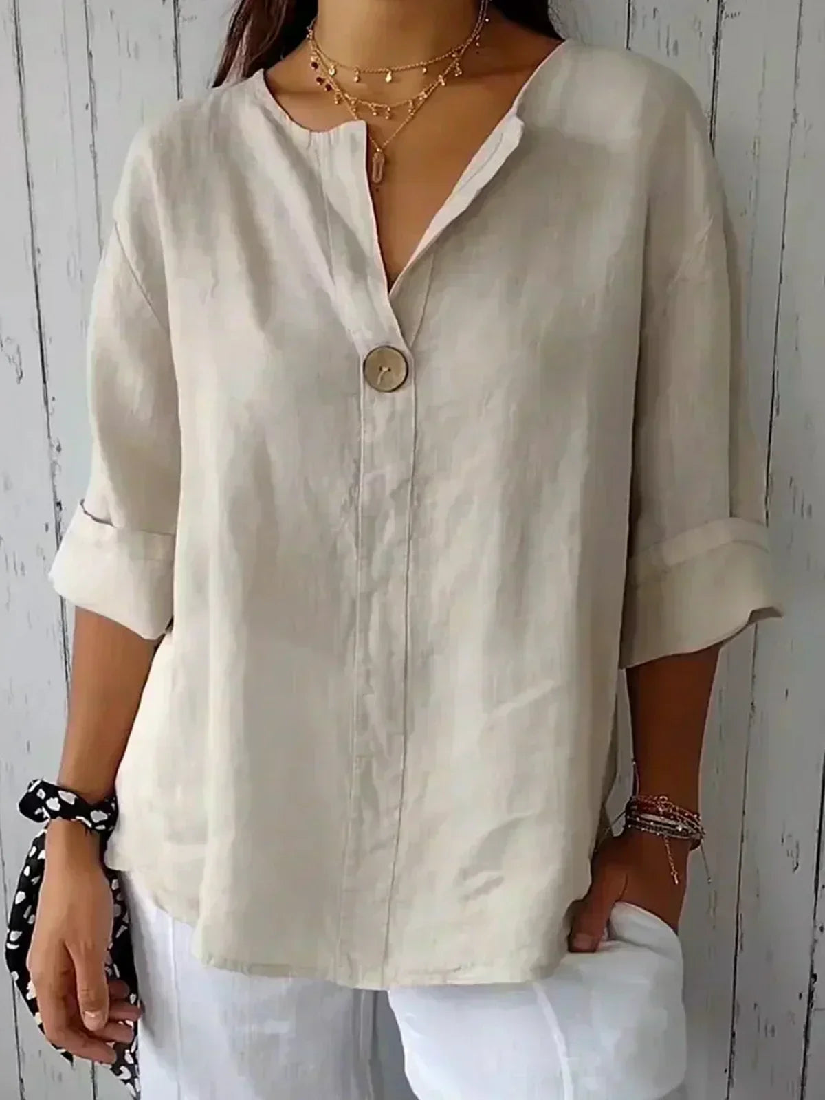Aubri | Relaxed V-neck Blouse