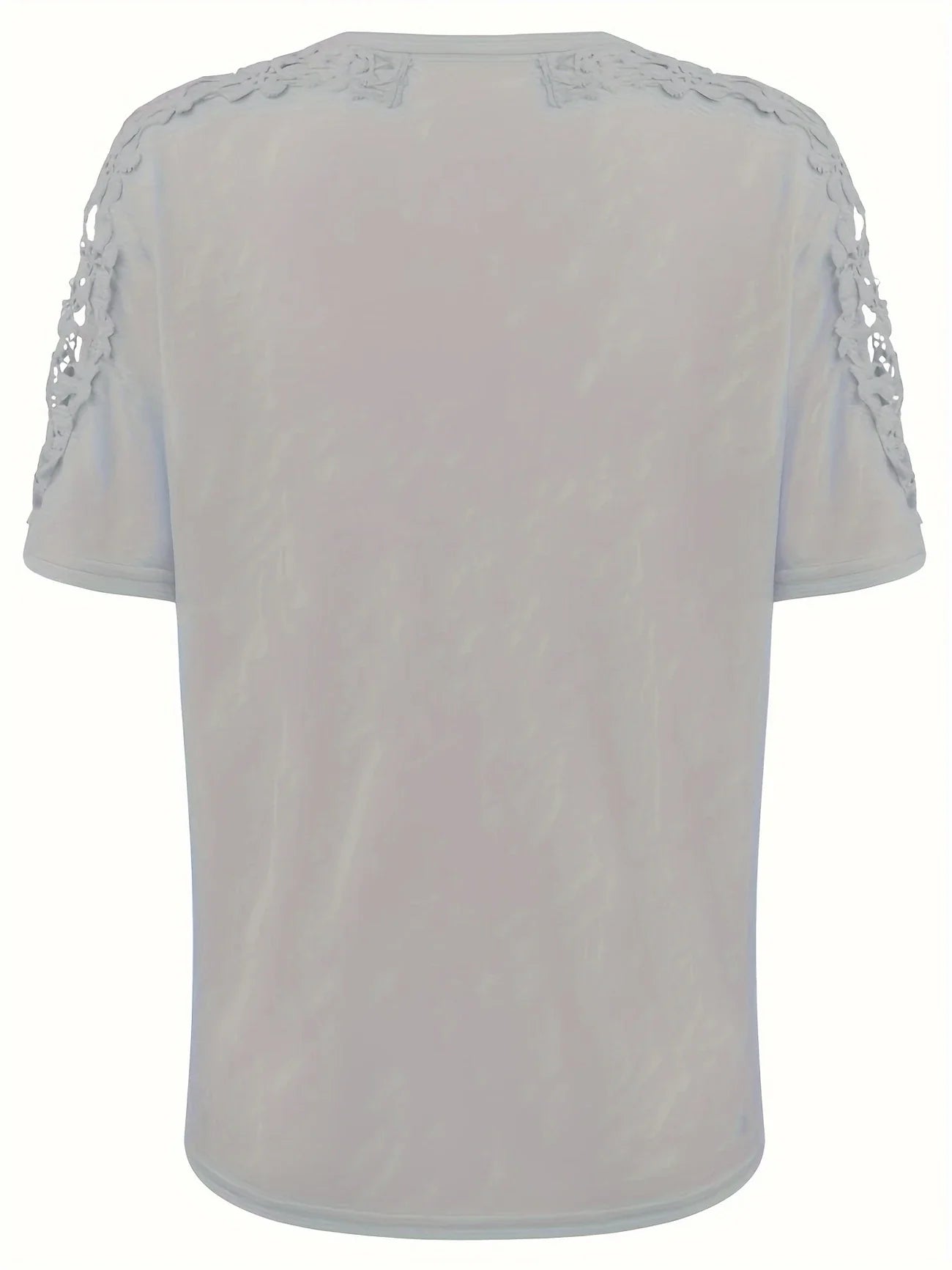 Ancuta - Elegant Summer Short Sleeve T Shirt With Lace
