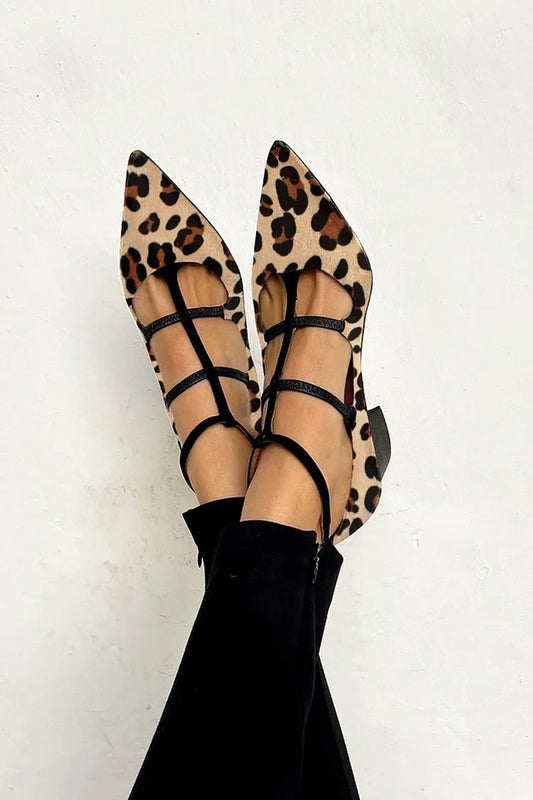 Ludovica™ | Animal Print Ballerinas with Slim Straps