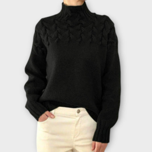 Eva - Women's Chunky Cable Knit Sweater