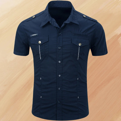 Ryder - Elegant Summer Short Sleeve Shirt With Pocket
