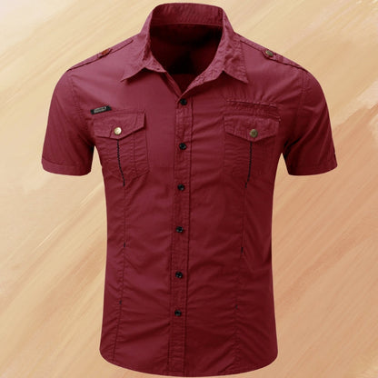 Ryder - Elegant Summer Short Sleeve Shirt With Pocket