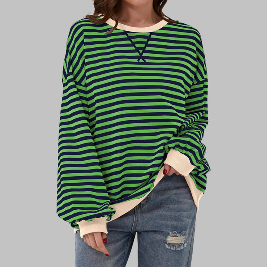 Ailbhe – Striped Jumper In Cotton Blend