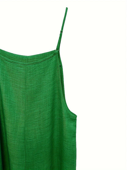 Annia - Casual Wide Leg Overalls With Pockets