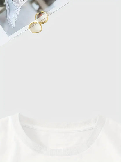 Aimilia - Elegant Short Sleeve T-Shirt With Floral Print