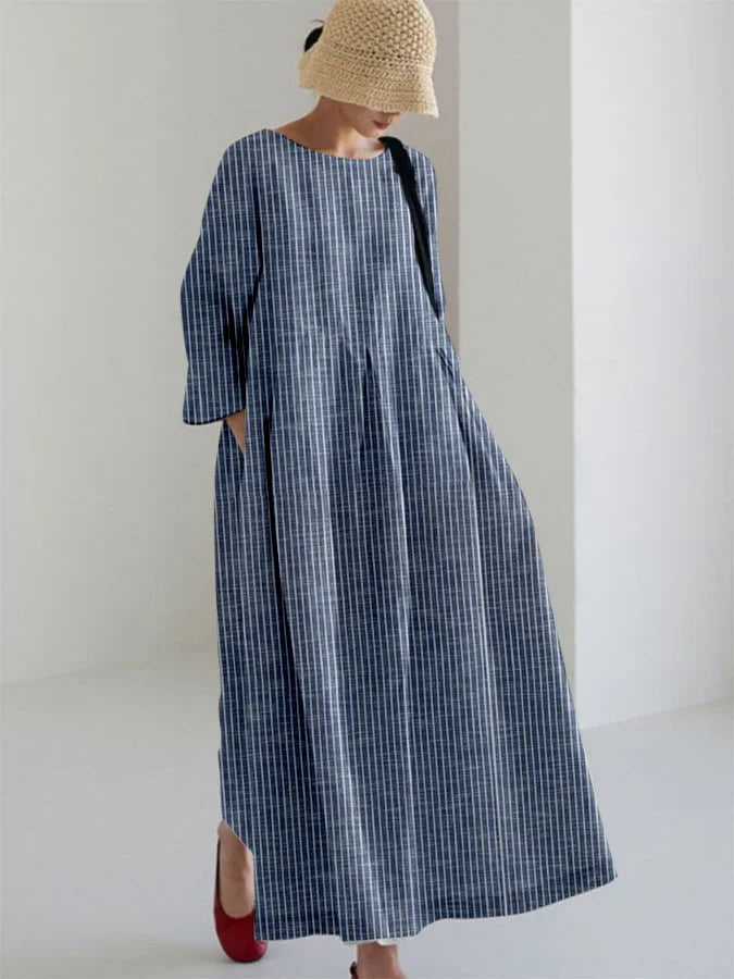 Olivia - Vintage Striped Loose Dress