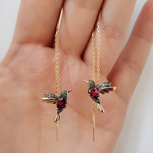 Arsenija - Earrings With Hummingbird