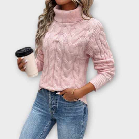 Amelia – Chic Knit Roll Neck Sweater