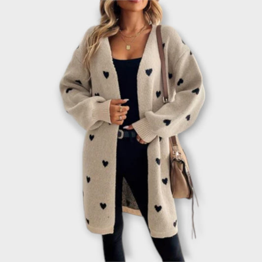 Julia - Heart Patterned Cardigan