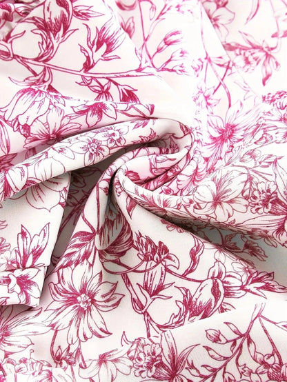 Ortagus - Floral Ruffled Dress