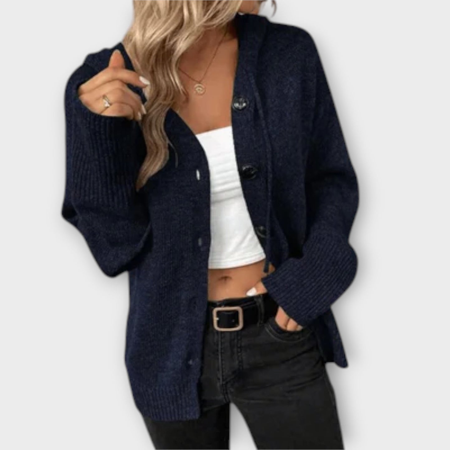 Brittan - Button-Front Knitted Cardigan