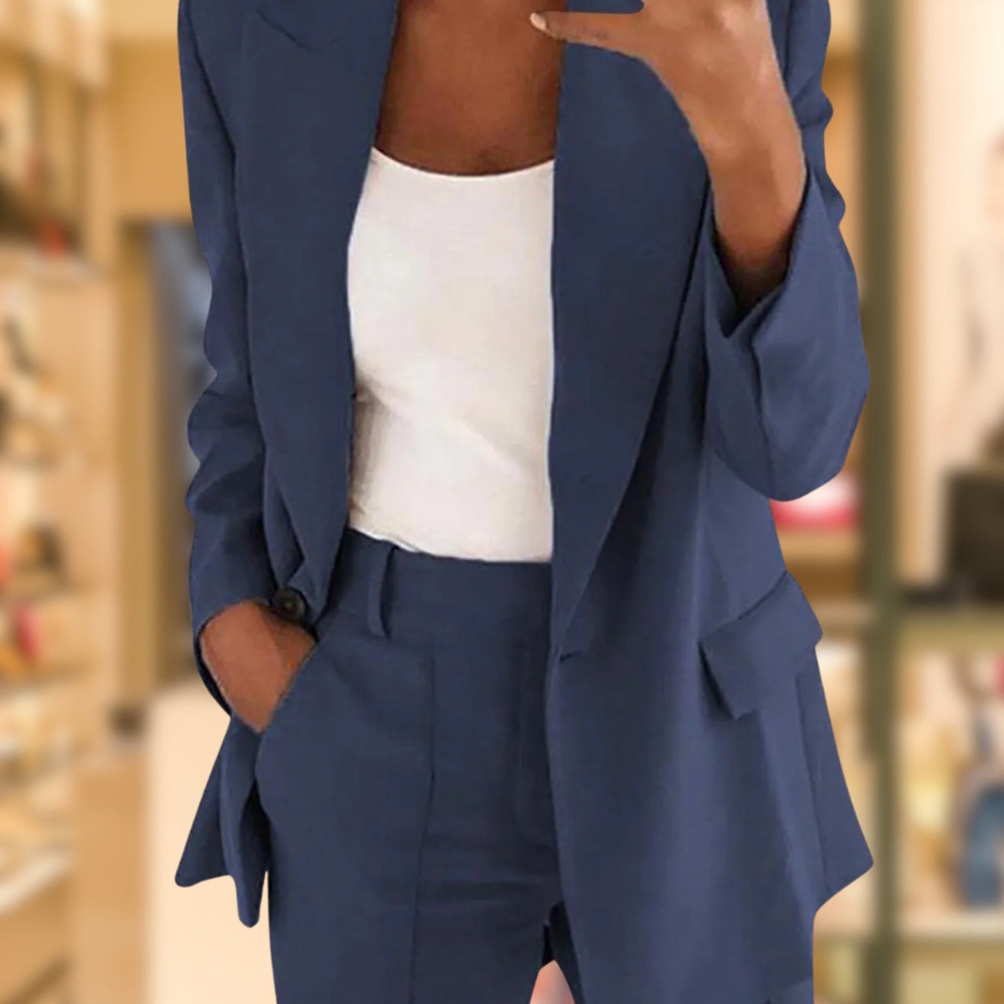 Roseann - Lapel Slimming Suit