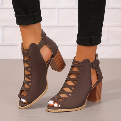 Ruzilya - Elegant Chunky Heel Sandals