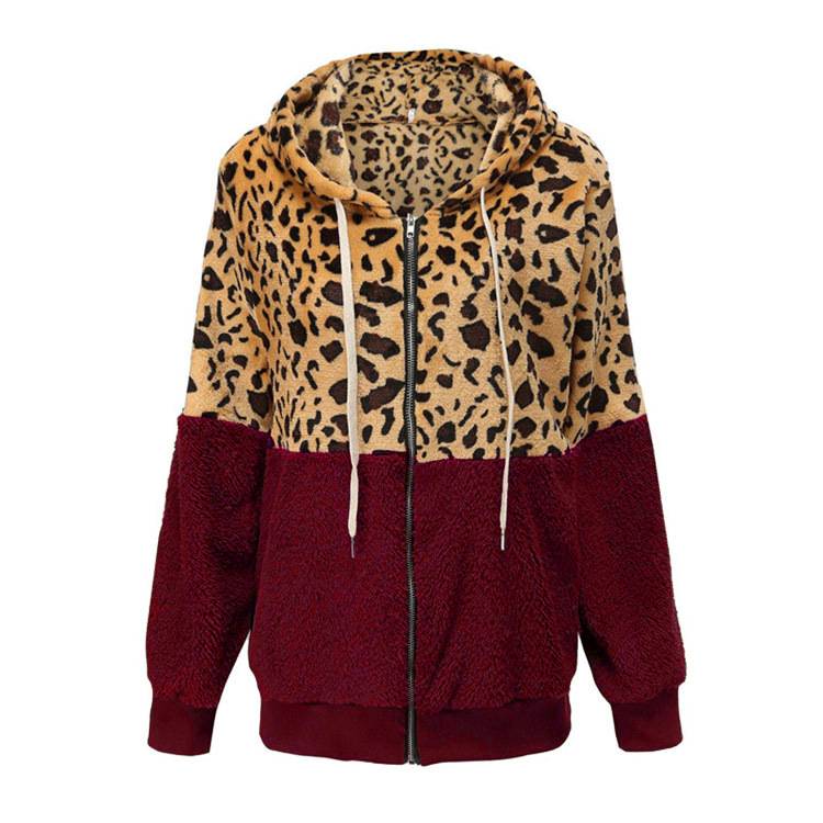 Lea - Leopard Print Fleece Hoodie