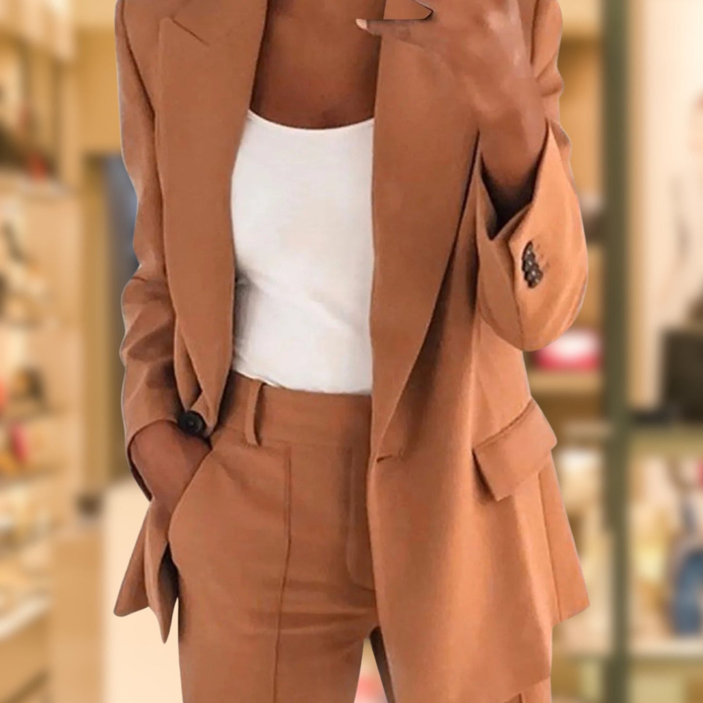 Roseann - Lapel Slimming Suit