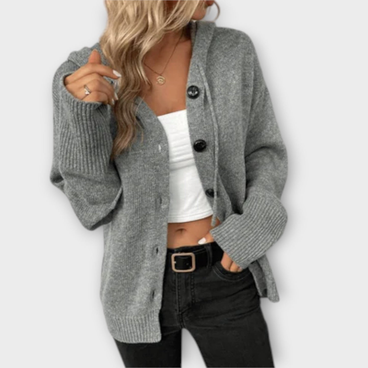 Brittan - Button-Front Knitted Cardigan
