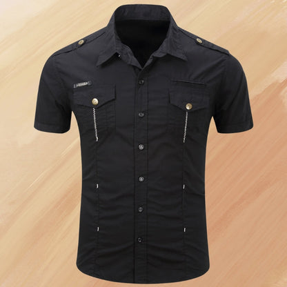 Ryder - Elegant Summer Short Sleeve Shirt With Pocket