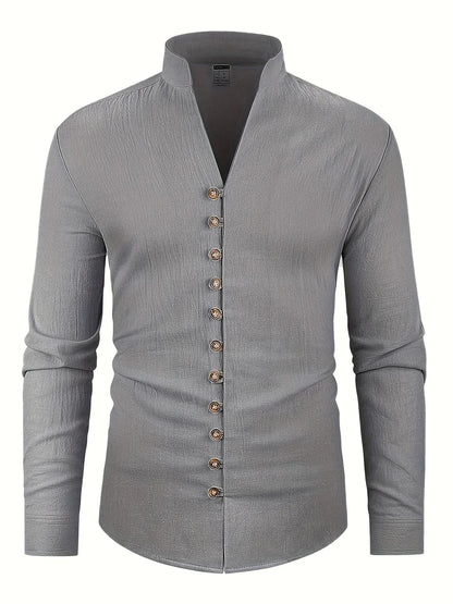 Shayne - Lightweight Cotton Linen Long Sleeve Shirt