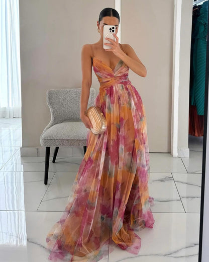 Qyn - Beautiful Maxi Dress with Floral Print