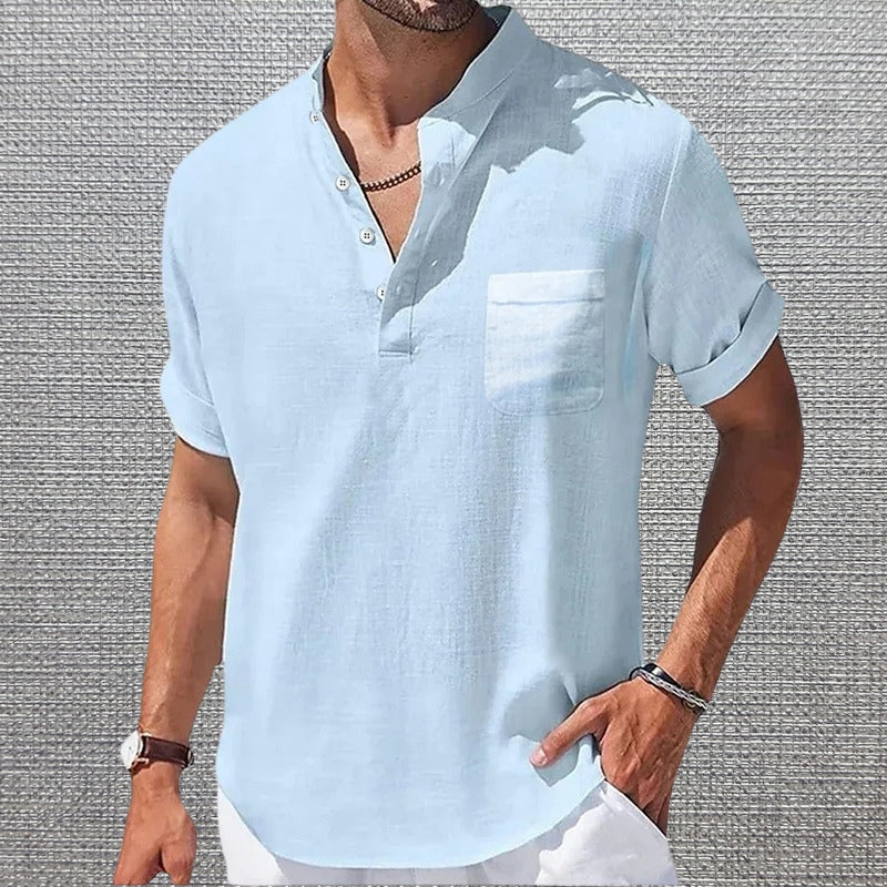 Anthony - Elegant Short Sleeve T Shirt With Pocket