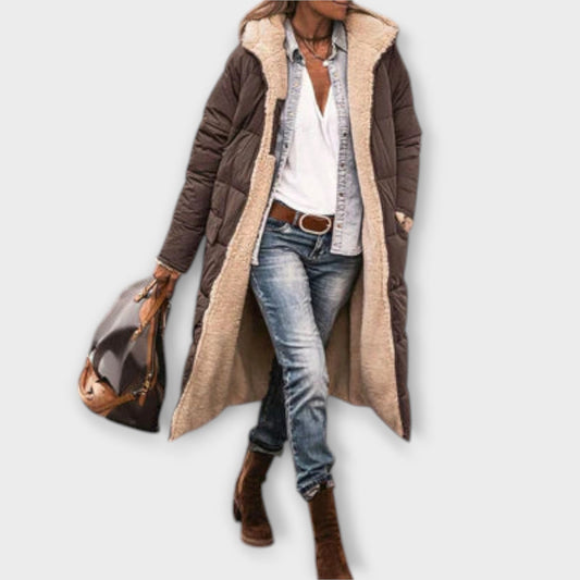 Kora - Comfortable Faux Fur-Lined Coat