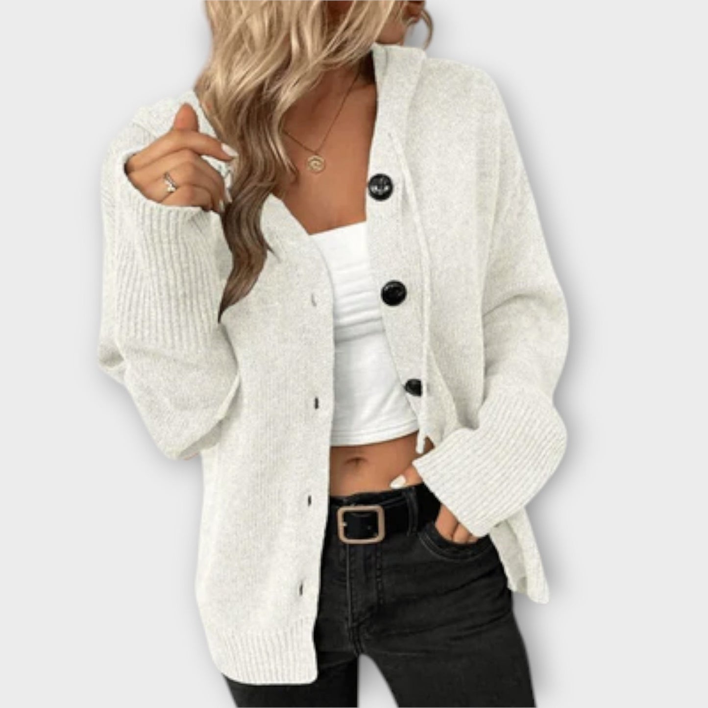 Brittan - Button-Front Knitted Cardigan