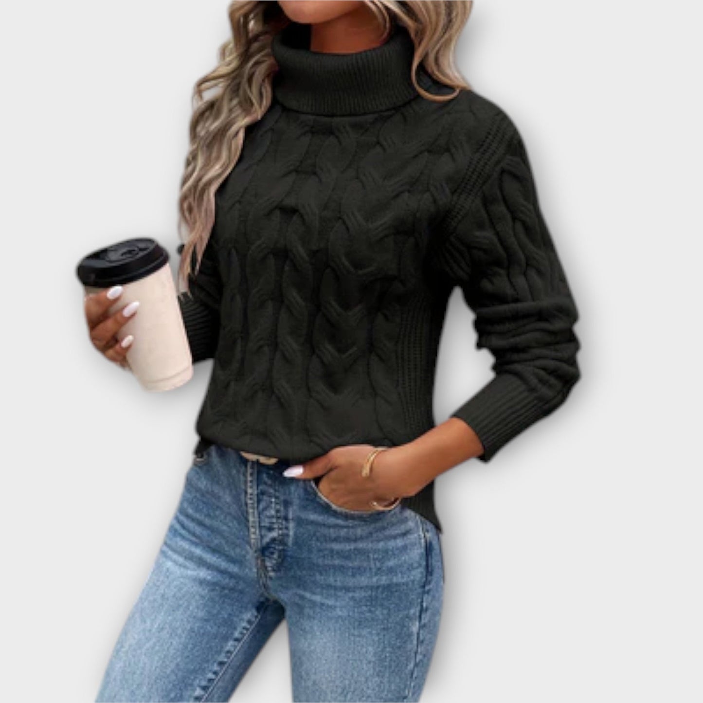 Amelia – Chic Knit Roll Neck Sweater