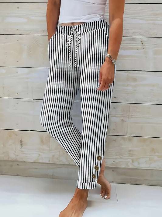 Quincy | Casual Striped Trousers