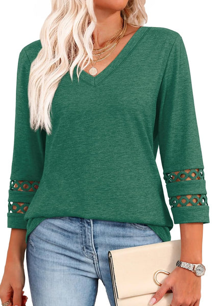 Ruthie - Long Sleeve V-Neck Shirts