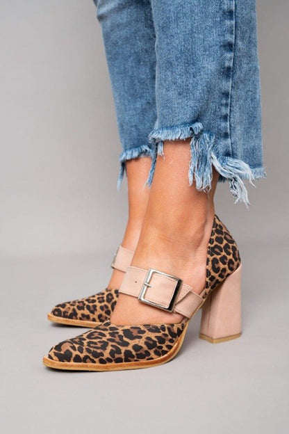 Selveta | Leopard Print Suede Heels