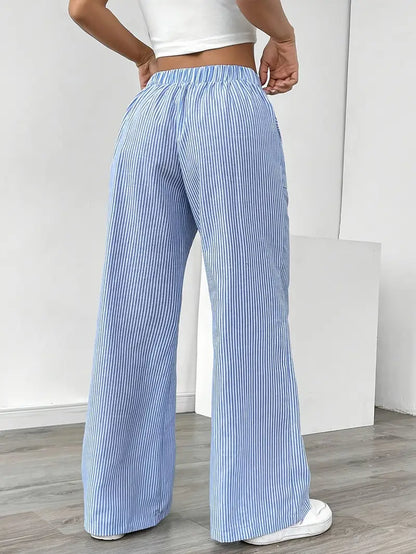 Alina - Elegant Striped Pant With Pockets