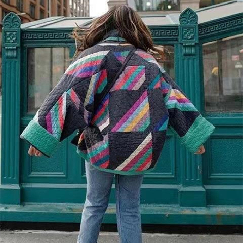 ISOBEL – RETRO PATCHWORK COAT