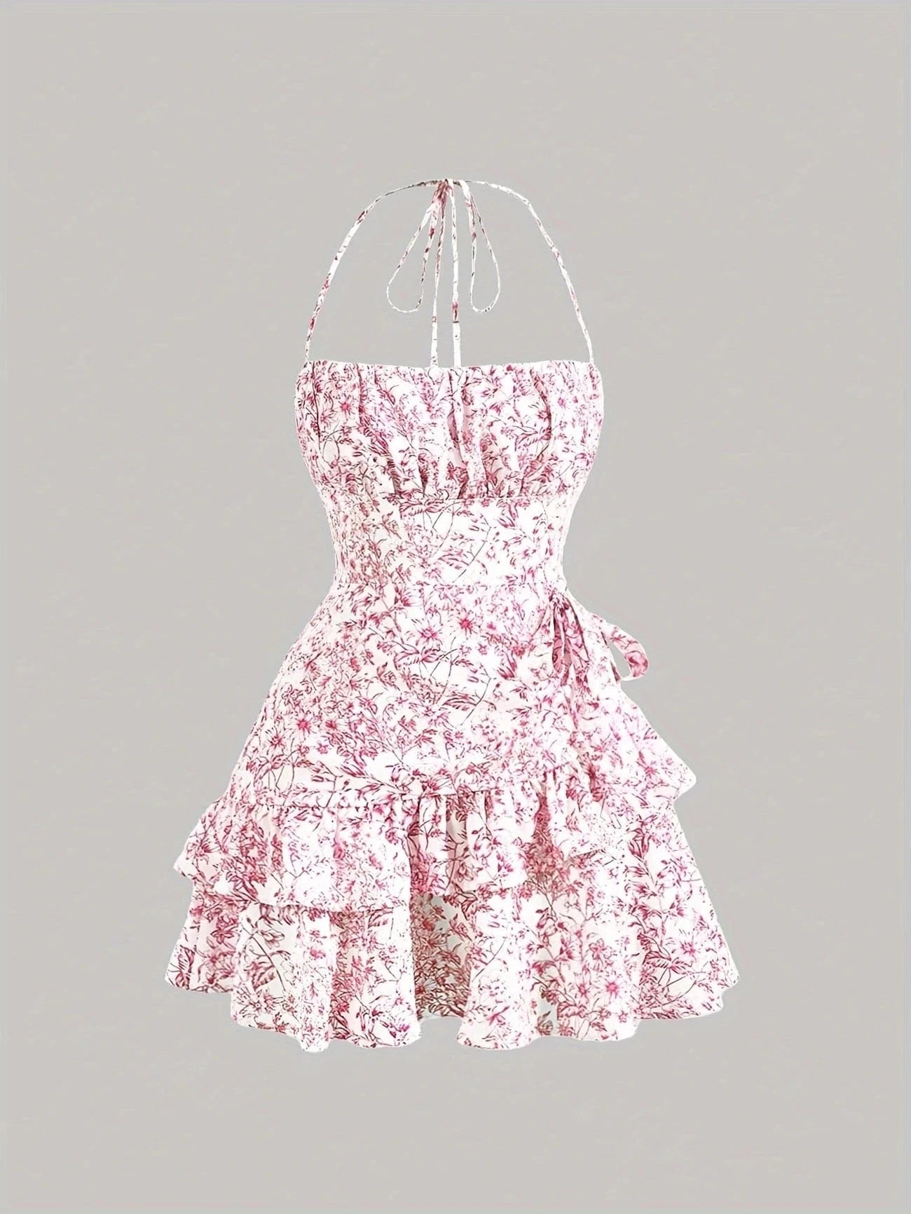 Ortagus - Floral Ruffled Dress
