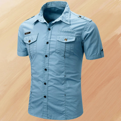 Ryder - Elegant Summer Short Sleeve Shirt With Pocket