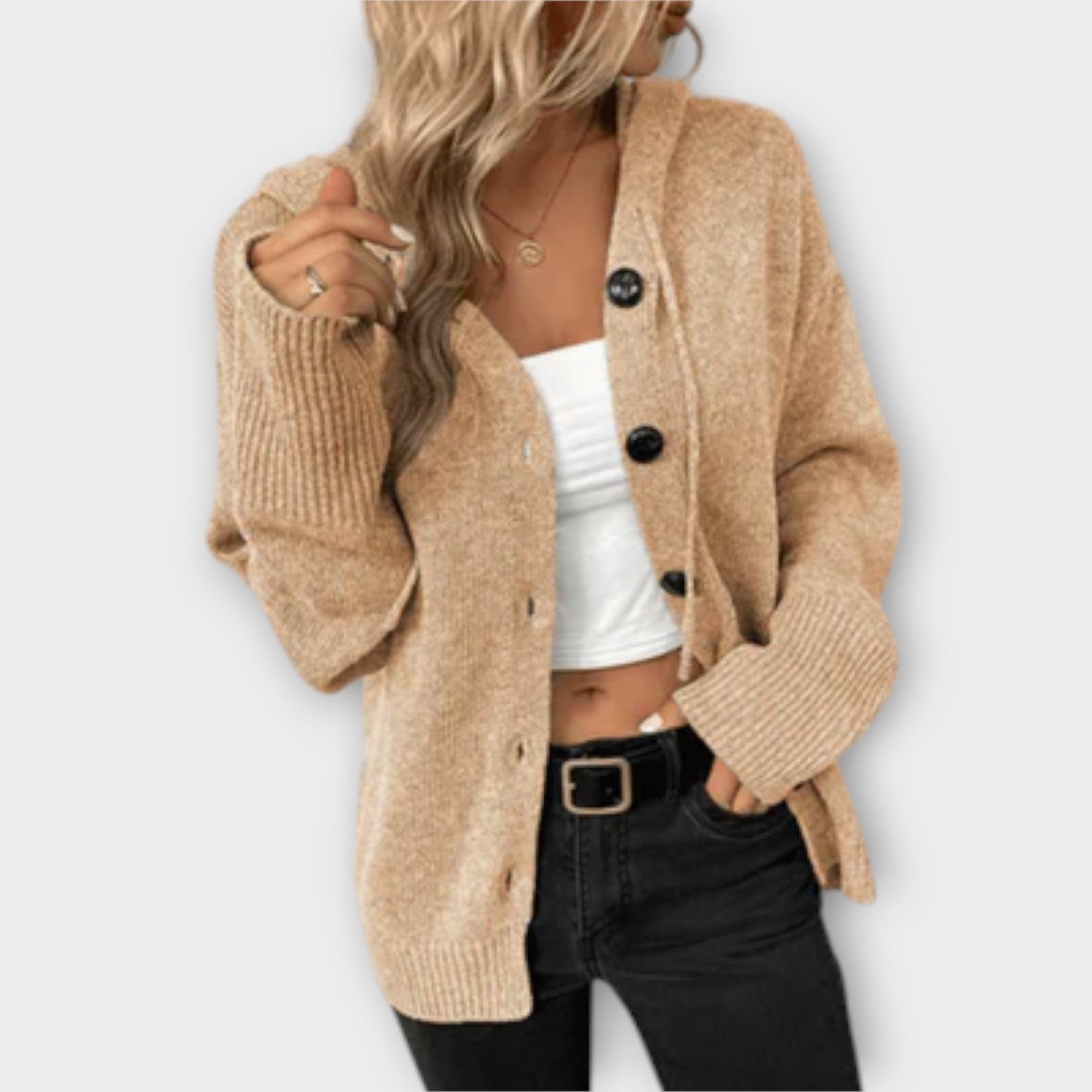 Brittan - Button-Front Knitted Cardigan
