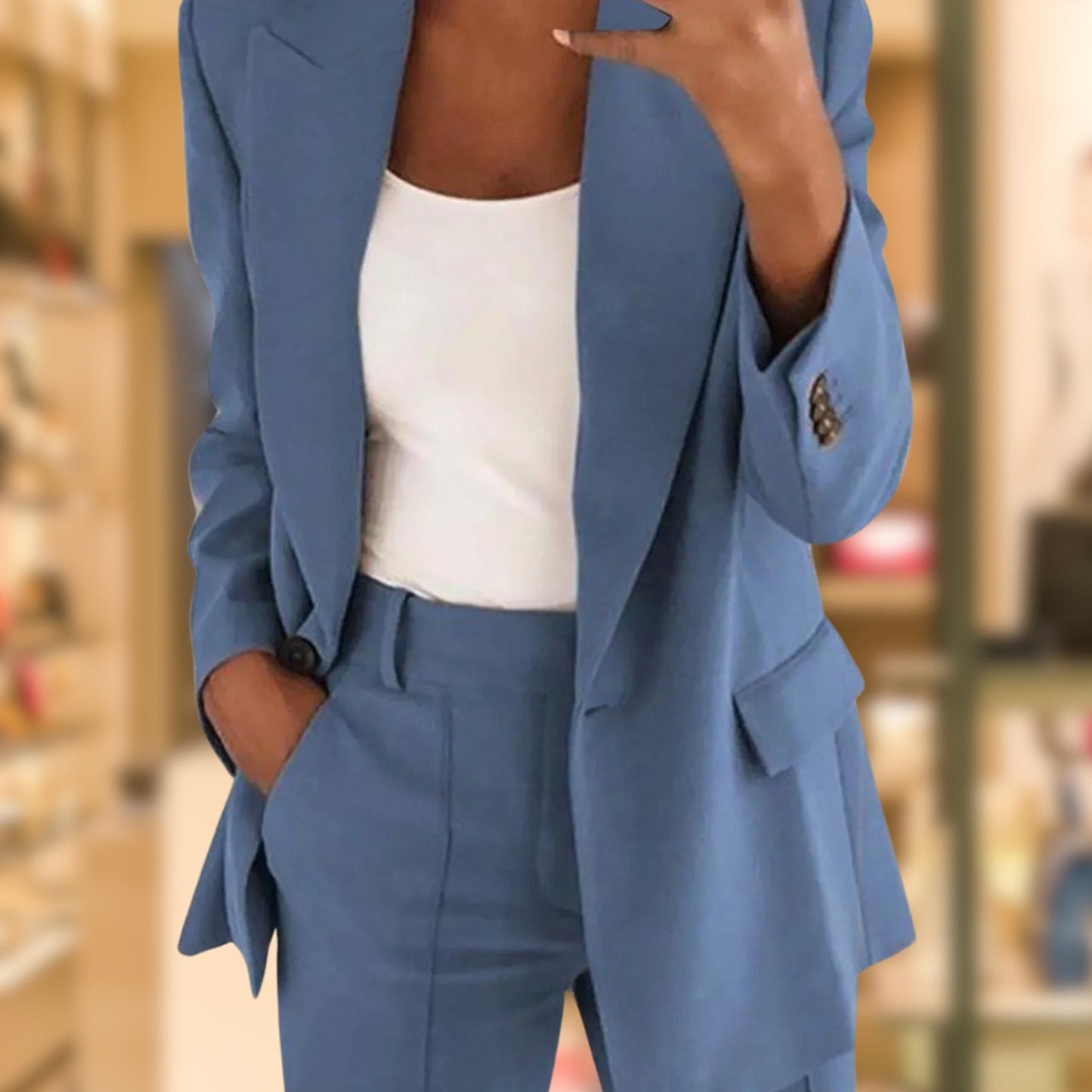 Roseann - Lapel Slimming Suit