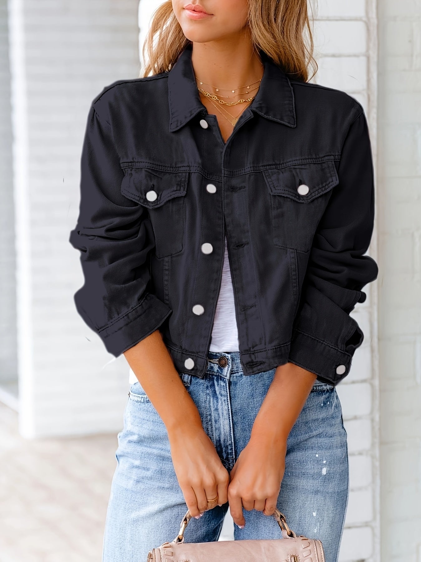 Rosalyn - Boho Style Short Sleeve Denim Jacket