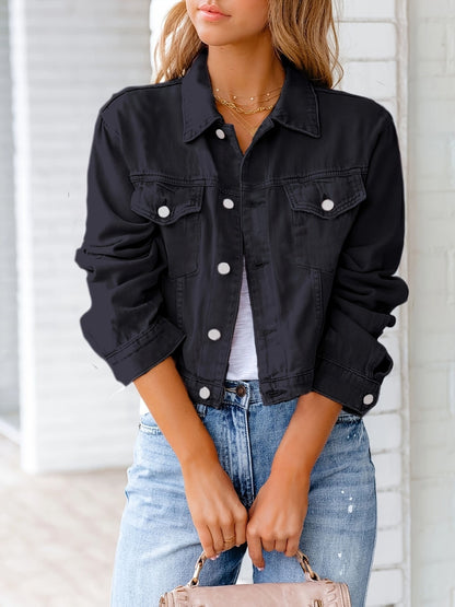 Rosalyn - Boho Style Short Sleeve Denim Jacket