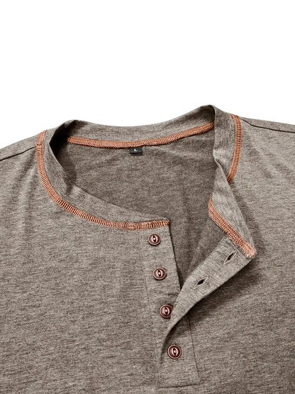 Orazio - Short Sleeve T Shirt With Button