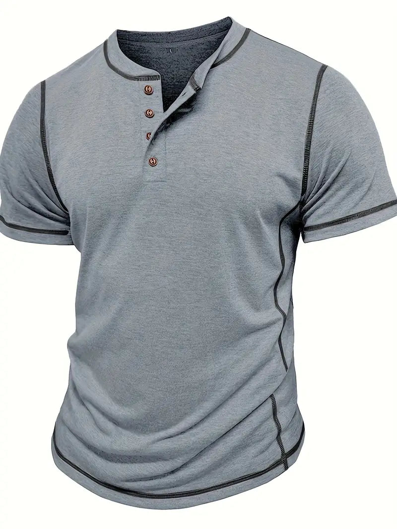 Orazio - Short Sleeve T Shirt With Button