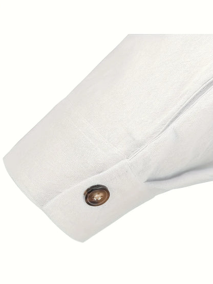 Shayne - Lightweight Cotton Linen Long Sleeve Shirt