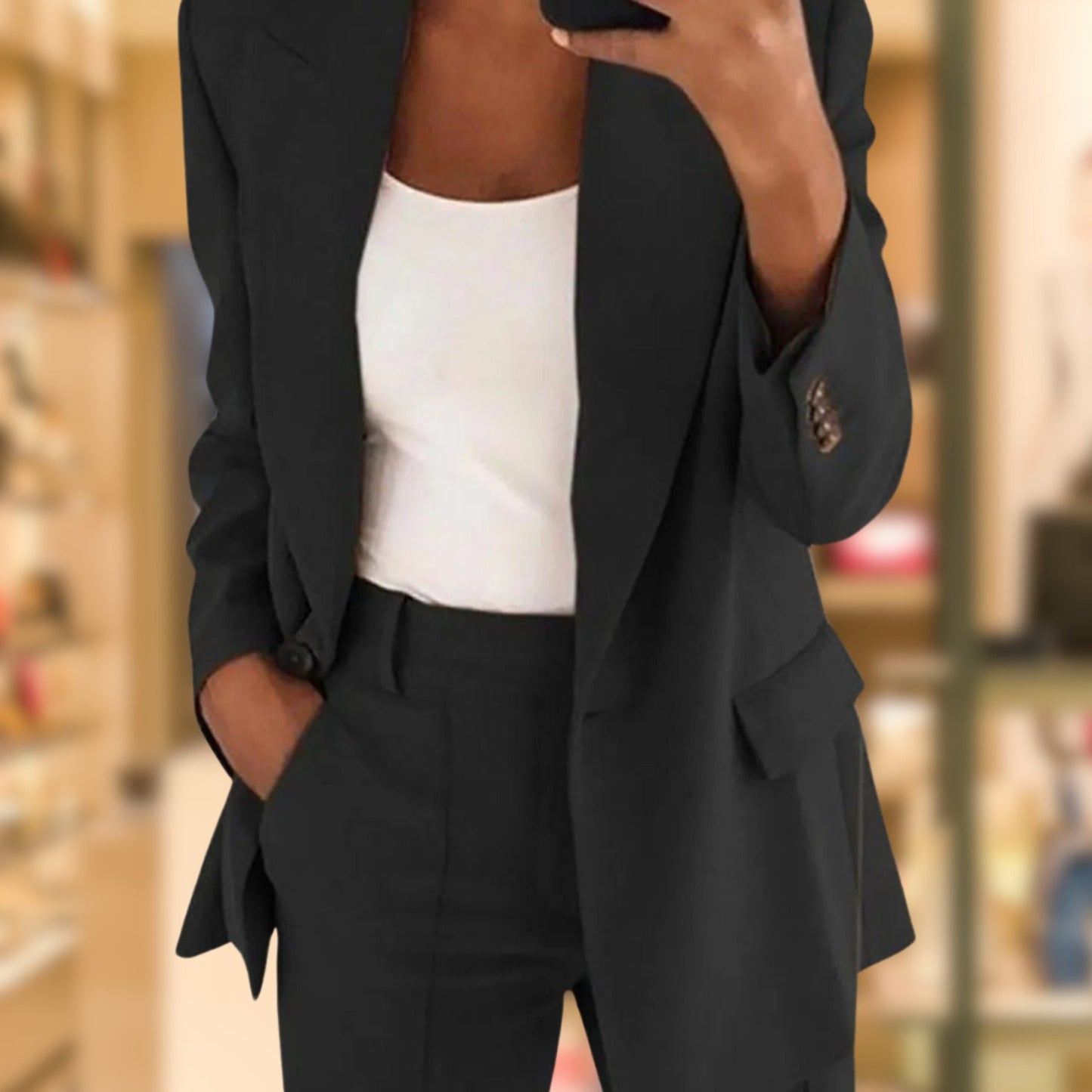 Roseann - Lapel Slimming Suit