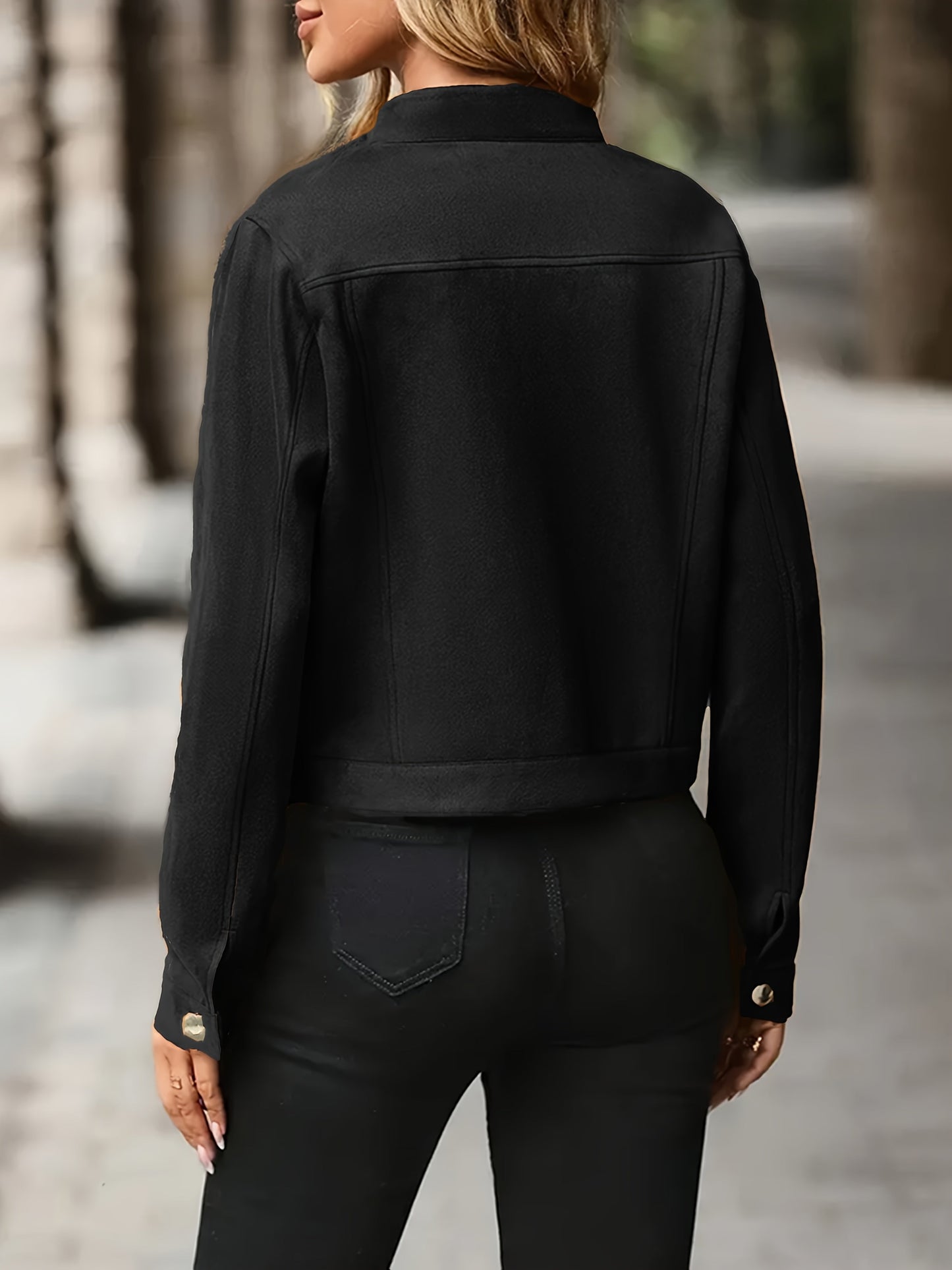 Slavica - Vintage Long Sleeve Jacket With Front Buttons