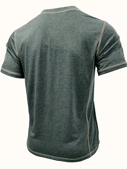 Orazio - Short Sleeve T Shirt With Button