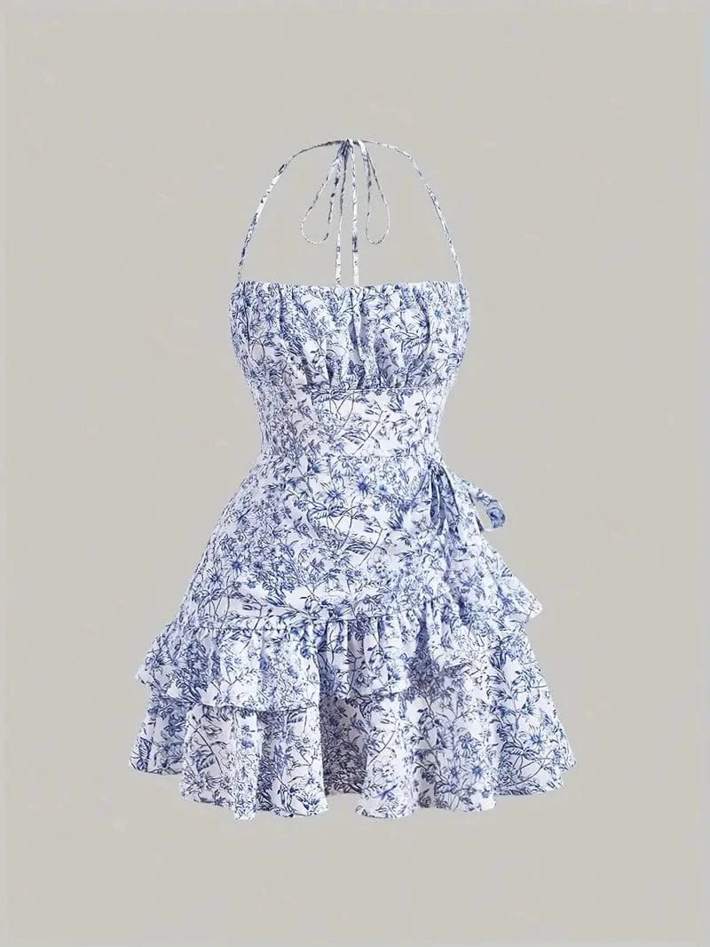 Ortagus - Floral Ruffled Dress